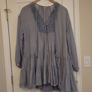 Free People Women's Blue Dress Swim Coverup